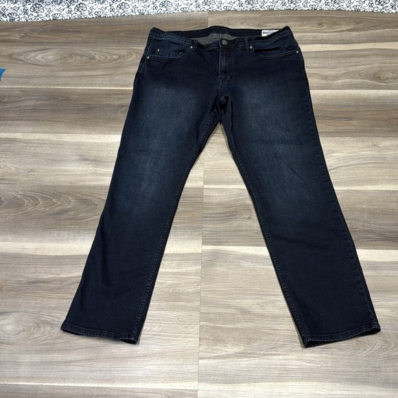 Buffalo David Bitton Jack stretch straight blue denim jeans size 38 - Picture 2 of 9